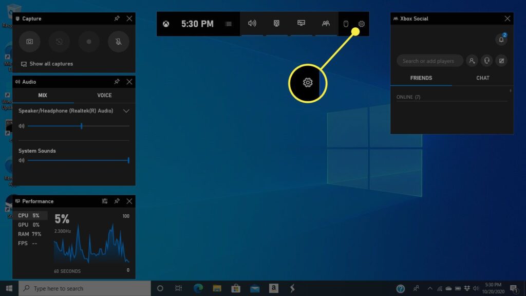 Using the Game Bar for Screen Captures (Windows 10 and 11):