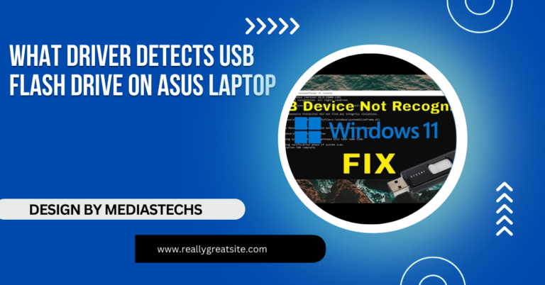 what driver detects usb flash drive on asus laptop