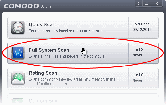 Perform a Full System Scan: