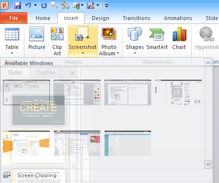 Method 8: Using Microsoft PowerPoint or Word for Direct Screenshot Insertion