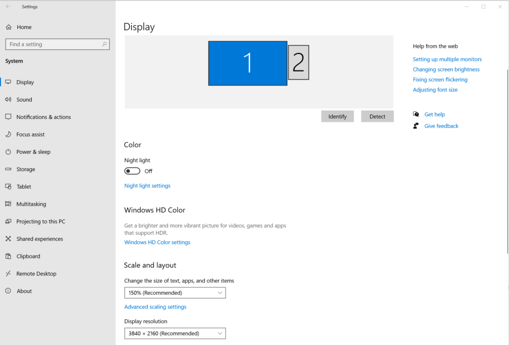 Configure Display Settings Manually: