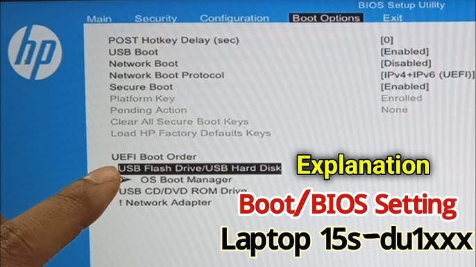 Laptop's BIOS Settings: